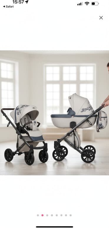 qiz ucun hediyyeler: 2-i 1-də araba, Anex, İşlənmiş, Cins: Qız, Yaş: <1 ay, Ünvandan götürmə — 1