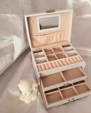 üzüklər üçün döşəkçələr: Zərgərlik qabı – çox bölməli, qutu tipli organizer - Rənglər: tünd — 5