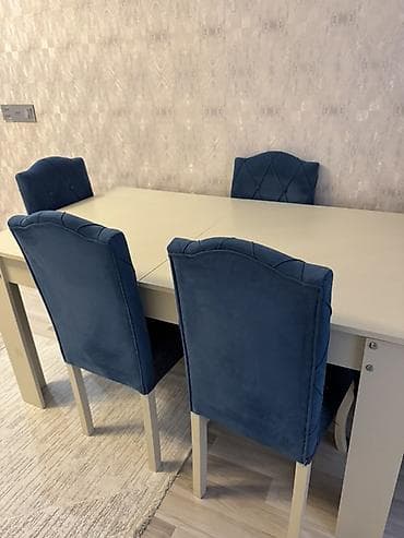 stoı stul: Qonaq otağı üçün, Açılan, Dördbucaq masa, 4 stul — 1