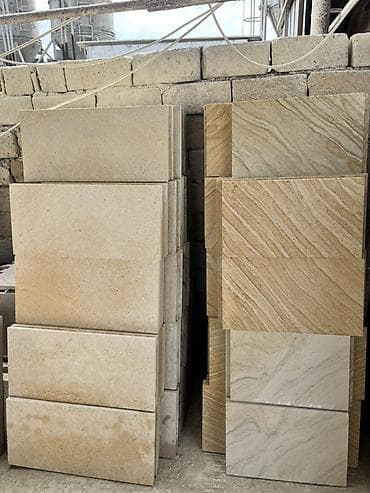 Təbii daş üzlük/plitə – qumdaşı (bej və qızılı damar naxışlı tonlar) — 8
