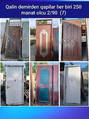 Qapılar – qalın dəmirdən, möhkəm konstruksiya - Material: qalın