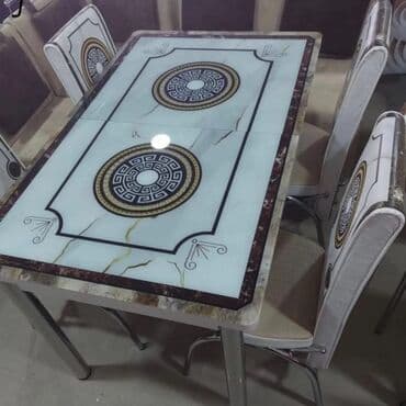 metbex stullari: Mətbəx üçün, Yeni, Açılan, Dördbucaq masa, 4 stul — 2