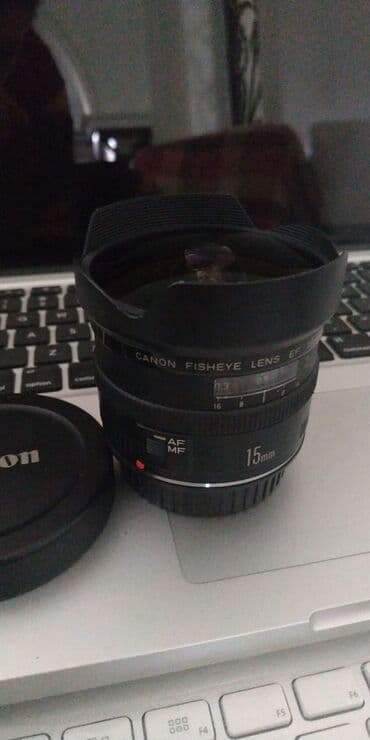 Obyektivlər və filtrləri: Canon fish eye 15mm f/2.8 az istifadə olunub ideal vəziyyətdə