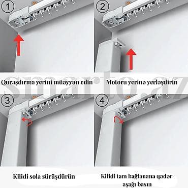 vaz muherrik: Ağıllı motorlu pərdə karnizi. 🎛️Pərdələr pultla, səslə və smartfonla — 5