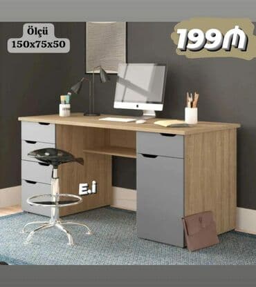 детская парта со стульчиком: Для девочки и мальчика, Новый, С выдвижными ящиками, Письменный стол, Без стульев — 3