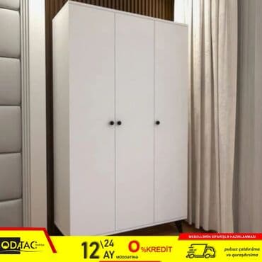 paltar qurutma: Yeni, Açılan, 3 qapılı Düz dolab, Qarderob, paltar dolabı, Azərbaycan — 1