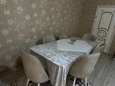 baxca stolu: Qonaq otağı üçün, Açılan, Dördbucaq masa, 6 stul — 4