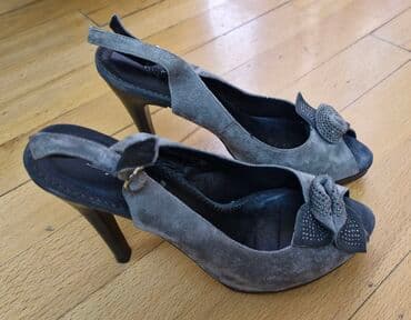 зеленые туфли: Туфли, Nine West, Размер: 38, цвет - Черный, Б/у — 7