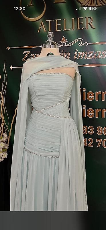 xonca satisi: Zərif və eleqant ziyafət donu satılır ✨ 👗 Dərzidə xüsusi tikilib 📏 — 1