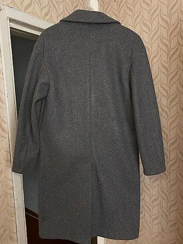 palto 2022: Bershka qadın palto ölçu S - Rəng: tünd boz (melanj) - Model: klassik — 2