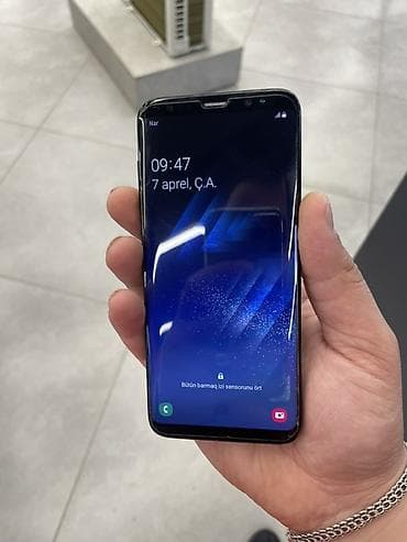 ikinci el 8 plus: Samsung Galaxy S8, 64 GB, rəng - Qara, Barmaq izi — 1