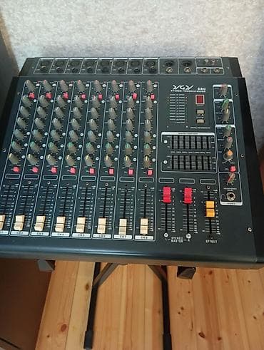 kork pa 700: Y GY-802 Stereo aktiv mikser: Hər kanal 400Watt×2, Echo var. Giymetə — 7