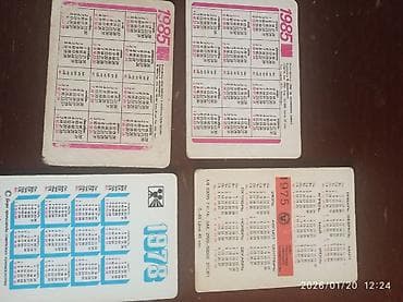 gitara sekilleri: Retro linzalı ciblək təqvim kartları dəsti - Mövzu: SSRİ dövrünə aid — 2