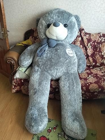 prius oyuncaq: Nəhəng plyuş ayı – “Happy Bear” - Rəng: Boz - Üzərində “Happy Bear” — 3