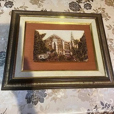 Dekorativ tablo – relyefli memarlıq mənzərəsi - Çərçivəli divar