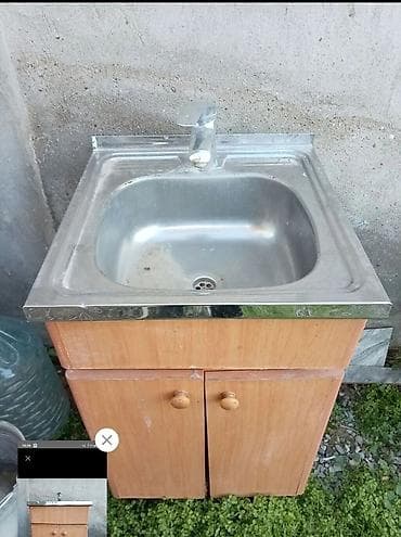 su termusu: Mətbəx üçün lavabo şkafı dəsti - Üst hissə: paslanmayan poladdan — 2