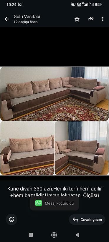 Kunc divan 330 azn.Her iki terfi hem acilir +hem bazalidir.Unvan — 1