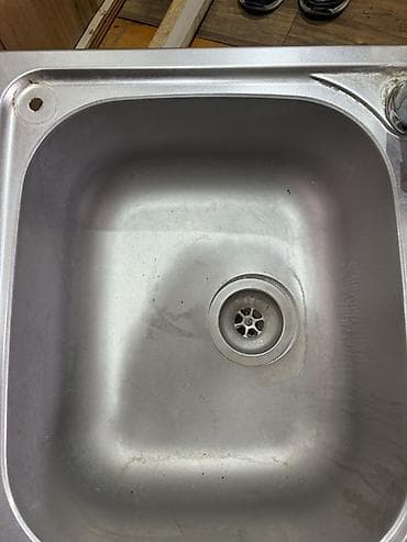 Düzbucaqlı Mətbəx çanağı, Şkafsız, Paslanmaz polad