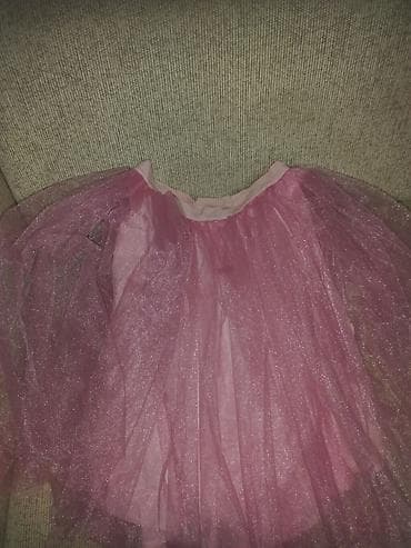 Qız uşaqları üçün parıltılı tül ətək - Rəng: çəhrayı (parıltılı