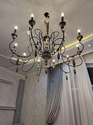 Çılçıraq, 10 və daha çox lampa, Metal