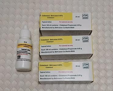 Clobetasol - Behvazan 0.05% topikal losyonu, hər 100 ml-də 0.05 q