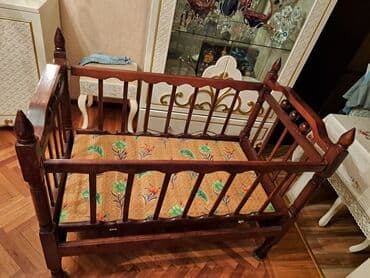 деревянные двухъярусные кровати: Для девочки и мальчика, Четырехугольная, Колыбель, С механизмом качания — 4