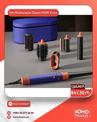 🔥 Fen Multistayler Dyson Airwrap HS08 Vinca Blue Topaz Orange ✅