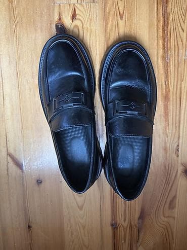 Мокасины и лоферы: Qara dəri loferlər - Material: hamar qara dəri üstlük, dəri içlik - — 2