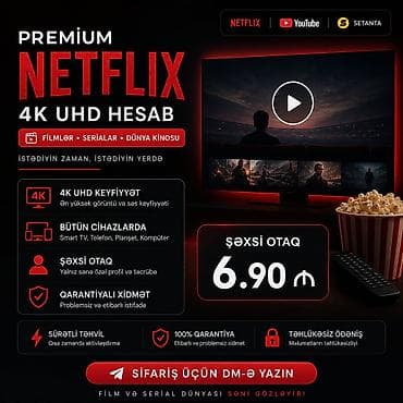 galaxy tab s9 ultra: Premium Netflix 4K UHD hesabı - Filmlər, seriallar — 1