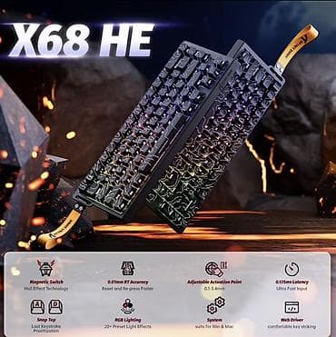 klaviatura apple: RGB işıqlanmalı mexaniki klaviatura (kompakt 65%/75% layout) Tepteze — 6