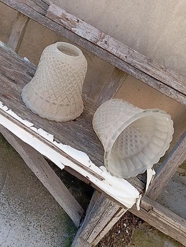 Şüşə abajur/plafonet dəsti - Miqdar: 2 ədəd - Material: mat şüşə -