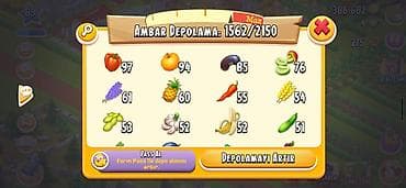89 level HAY DAY əmək oyunu 6400 ağıl 2150 ambar. əsas ərazinin hamısı — 8