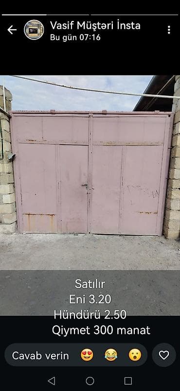 Təmir və tikinti: Dəmir darvaza satılır. - Tip: iki qanadlı metal darvaza, üst hissədə — 1