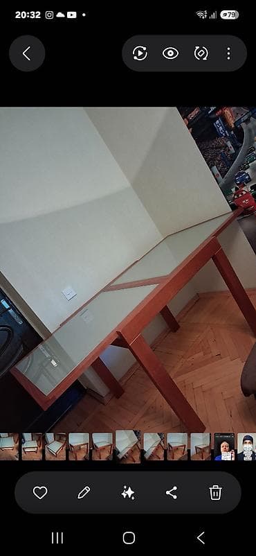 Qonaq masası, İşlənmiş, Açılan, Taxta, Kvadrat masa