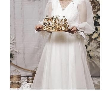 Свадебные платья и аксессуары: Ağ rəngli zərif nişan, nigah, gəlinlik libası 150 AZN alınıb 50 AZN — 2