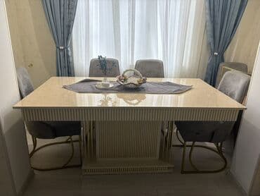 пластиковые стулья: Для кухни, Нераскладной, Прямоугольный стол, 6 стульев — 1