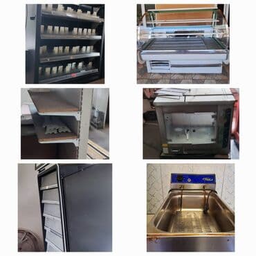 пожарный щит в комплекте цена: 1.Qrill aparatı 2.Siqaret polkası 3.Xaladelnik 4.Kassa stolu 5.Polka — 1