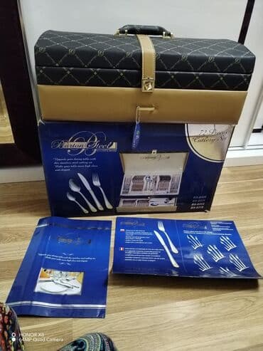 Qab-qacaq və mətbəx ləvazimatlarının alışı: Cengel-bicaq desti 72 setdi. Hərəsindəm 12 ədəddi Az islenib Qiymet 85 — 1