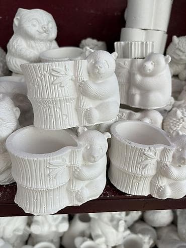 Şəkillər, tablolar: Fiqur, Gips, rəng - Ağ — 4