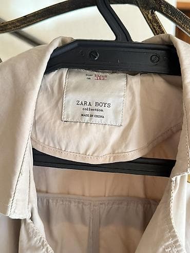 Plaşlar: Zara Boys kolleksiyasından bej rəngli trençkot. - Model: ikiqat — 3
