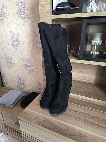 qadın çəkmələri: Çəkmə, Ölçü: 38, rəng - Qara, İşlənmiş — 3