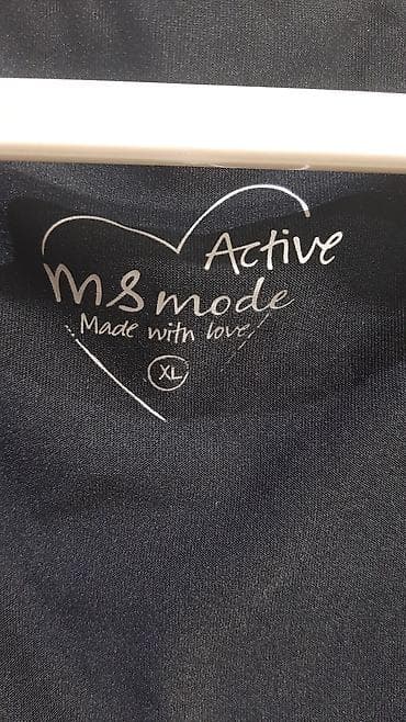 kişi geyimi: Qadın idman futbolkası – MS Mode Active, ölçü: XL - Rəng: qara - Ön — 3
