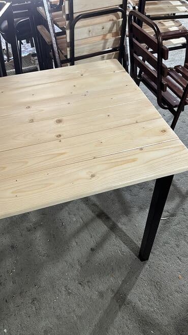 toxunma saplar satisi: Yeni, Kvadrat masa, 4 stul, Açılmayan, Stullar ilə, Taxta, Azərbaycan — 25