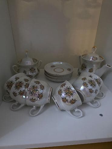 mis caydan: Çay dəsti, rəng - Ağ, Farfor, 6 nəfərlik — 2