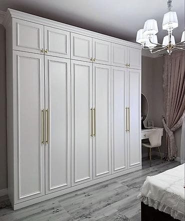 6 qapı, Ağ, Digər material, Açılan, Düz dolab