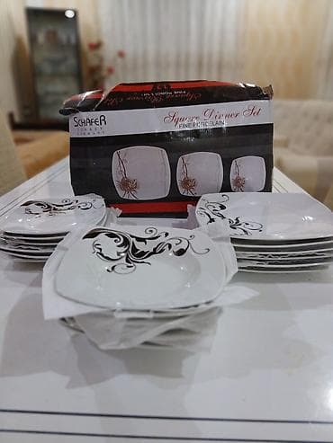 herifler bezekli: Nahar dəsti, rəng - Ağ, Farfor, Schafer, Almaniya — 1