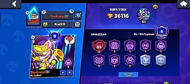Brawl Stars hesabı – yüksək səviyyəli oyun profili - Kupa sayı: 36