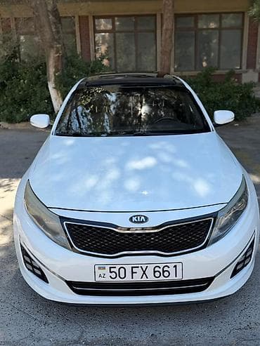 Kia Optima sedan – ağ rəng, Turbo versiya. Xarici görünüş: - Aqressiv