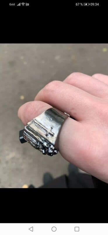 gümüş kişi üzükleri: Мужское кольцо из нержавеющей стали, в готическом стиле — 3