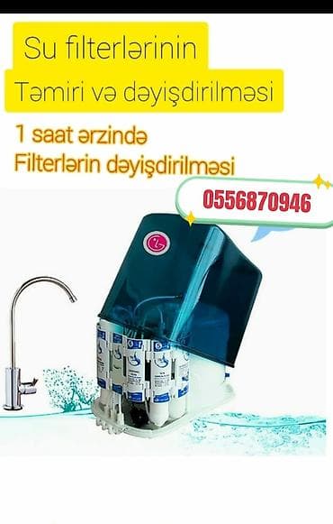 Su filtrlərinin təmiri və dəyişdirilməsi xidməti - Mətbəx üçün osmos